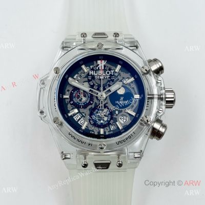 Best Quality Replica Hublot Watch Big Bang Unico Chrono watch Transparent Case